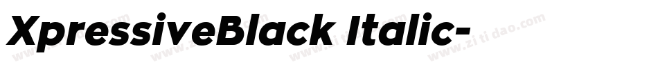 XpressiveBlack Italic字体转换